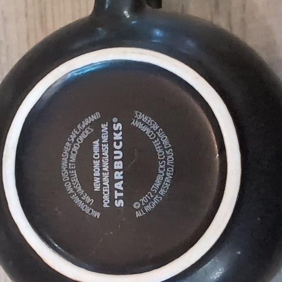 Starbucks Matte Black Blonde Caramel Wide Ceramic Handle Coffee Cup Mug 12oz - Picture 2 of 3